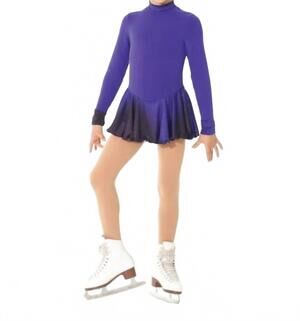 NEW MONDOR polartec long sleeve skate dress in baroque blue